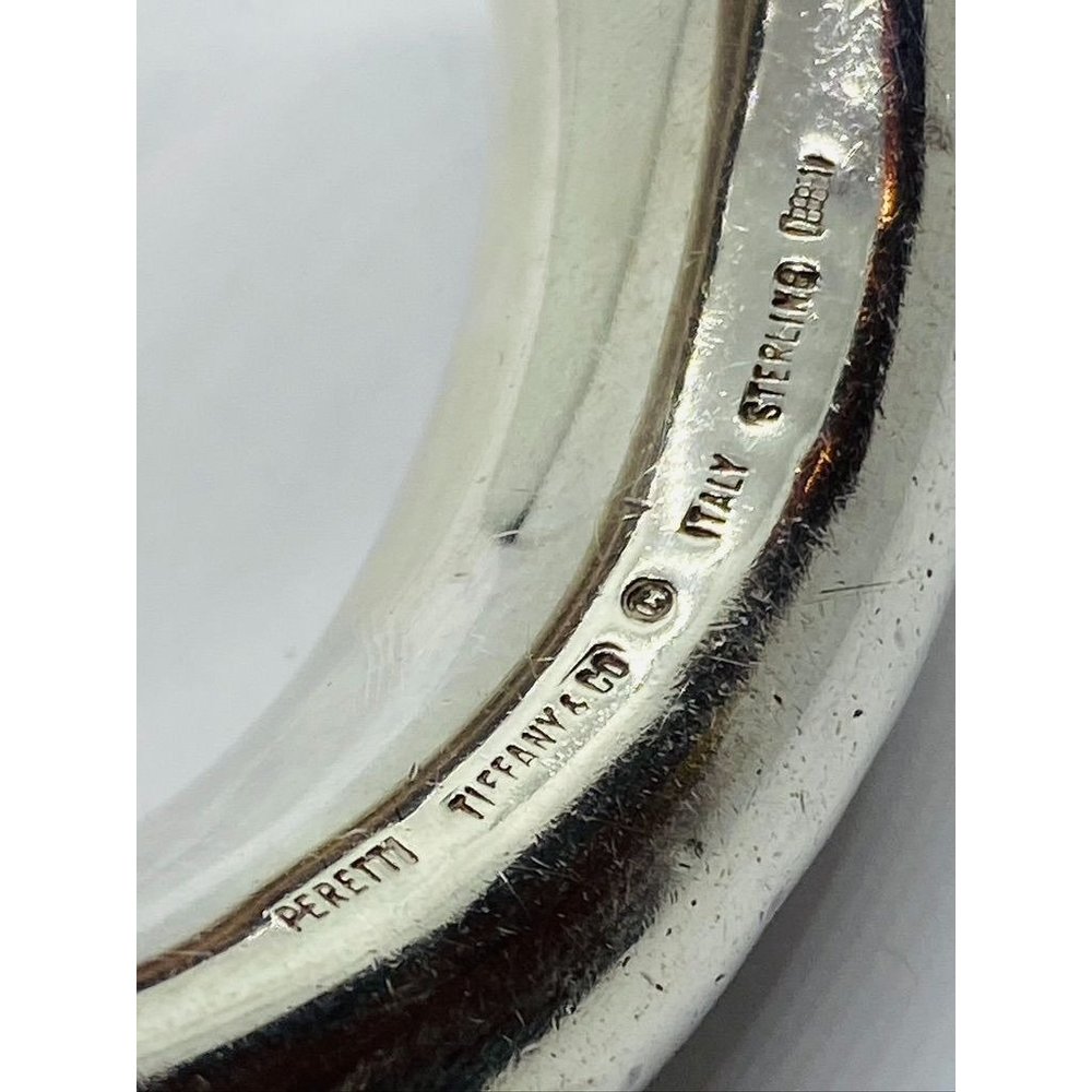 TIFFANY & CO STERLING SILVER ELSA PERETTI (1981) BANGLE DONUT - Picture 3 of 9